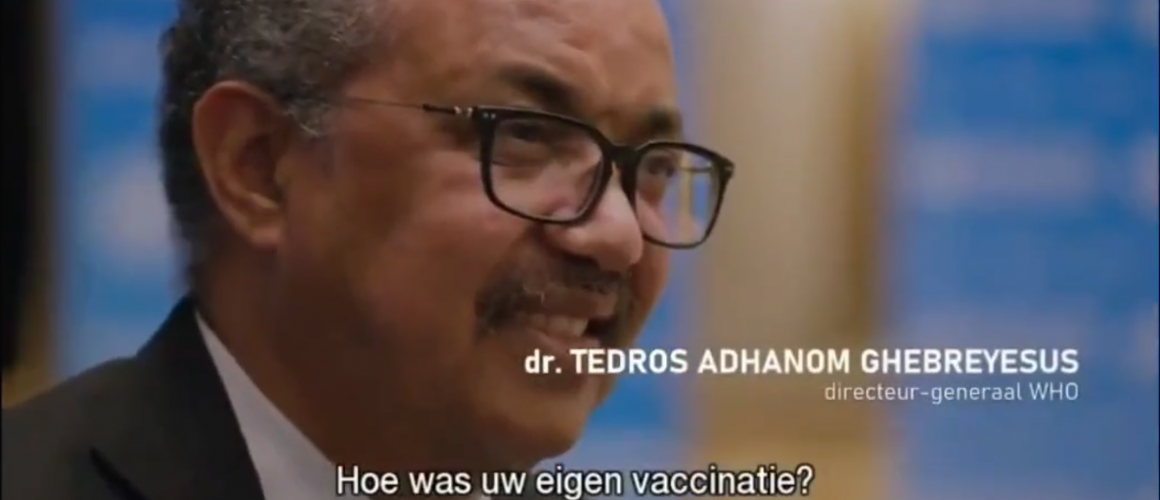 Tedros vaccinatie uitgelicht beeld
