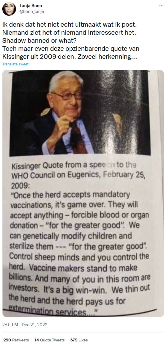 Kissinger vaccinatie 1