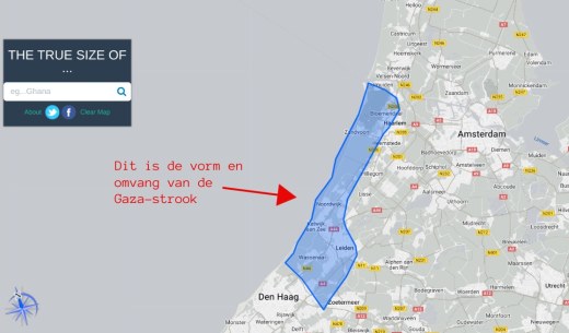 De Gazastrook is niet net zo groot als Vlieland, maar negen keer groter
