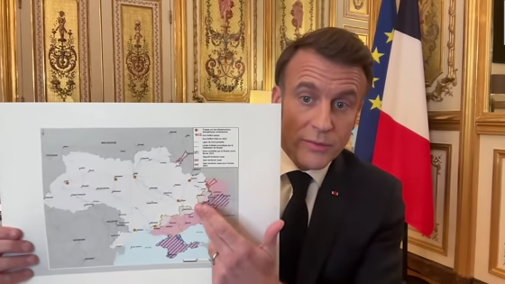 Macron kaart Oekraine YouTube