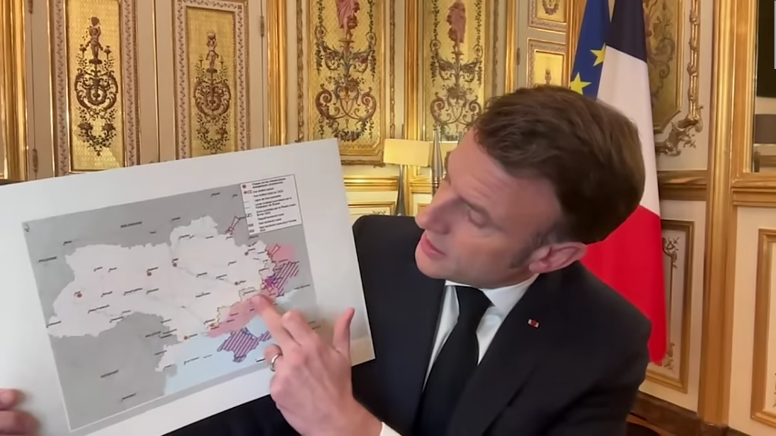 Macron kaart Oekraine