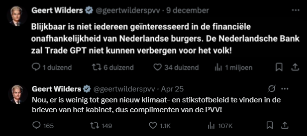 Wilders Neptweet