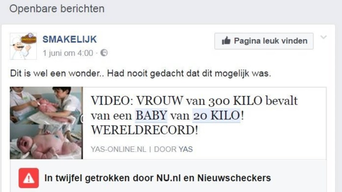 label nieuwscheckers baby
